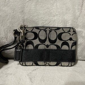 Coach signature wristlet